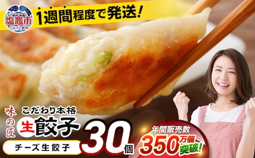 安心無添加 餃子 チーズ こだわり 生餃子 防腐剤不使用 30個 冷凍 | r6-th00013