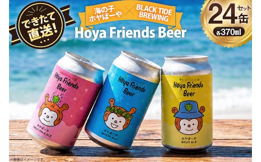 ビール Hoya Friends Beer 3液種 370ml缶 計24缶 セット [BLACKTIDEBREWING 宮城県 気仙沼市 20566110] 酒 びーる クラフトビール お酒 地ビール ご当地ビール 詰め合わせ