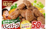 レンジで簡単 ハンバーグ 50個 総重量3kg (60g×25個入)×2袋 [オサベフーズ 宮城県 気仙沼市 20563951] 大容量 時短 簡単調理 便利 肉 お肉 弁当 惣菜 おかず