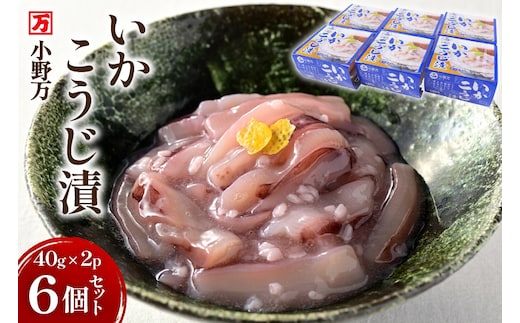 いかこうじ漬 40g×2P 6個セット [小野万 宮城県 気仙沼市 20565720] 魚 魚介類 いか イカ 塩辛 イカ塩辛 麹漬け こうじ漬け 小分け 食べきりサイズ 酒の肴 おつまみ ご飯のお供 冷蔵