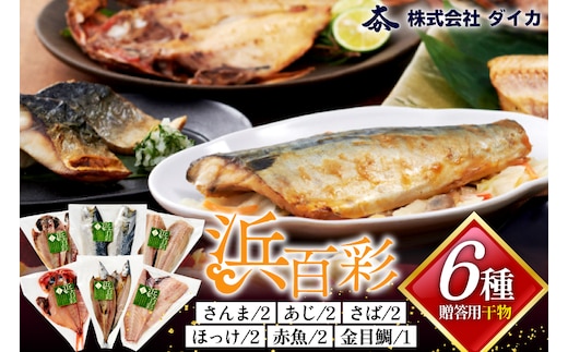 干物 【浜百彩】6種11枚 [気仙沼市物産振興協会 宮城県 気仙沼市 20565260] 詰め合わせ 魚 さんま ほっけ あじ さば