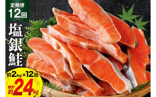 定期便 《12ヶ月連続お届け》 訳あり 銀鮭 切身 約2kg×12回 計24kg [宮城東洋 宮城県 気仙沼市 20564464] 鮭 海鮮 規格外 不揃い さけ サケ 鮭切身 シャケ 切り身 冷凍 家庭用 訳アリ おかず 弁当 支援 事業者支援