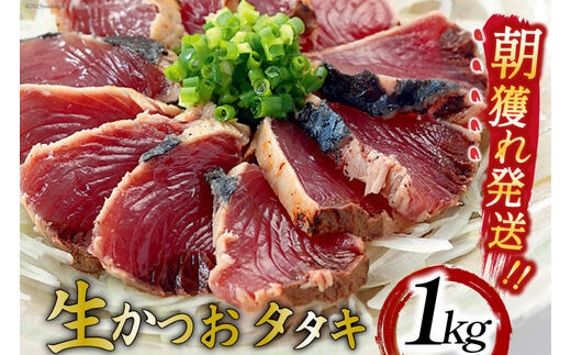 朝獲れ 産地直送 冷蔵便 生かつおタタキ 1kg タレ付 真空パック [阿部長商店 宮城県 気仙沼市 20564055] 冷蔵 鮮魚 魚 かつお カツオ 鰹 刺身 冷蔵 季節限定 カツオタタキ かつおタタキ