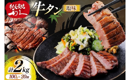牛たん 炭焼 利久 牛たん (塩味) 20個 セット [利久 宮城県 気仙沼市 20566134] 牛タン 牛 肉 牛肉 タン 焼肉 キャンプ アウトドア バーベキュー BBQ 牛タン塩 牛たん塩 冷凍 小分け 個包装