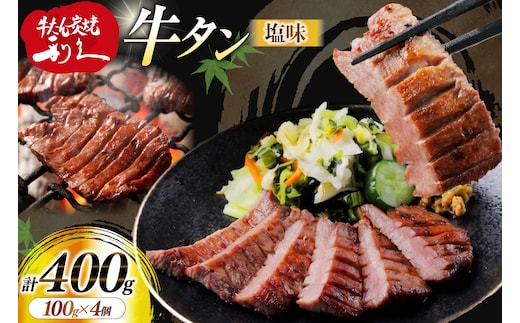 牛たん 炭焼 利久 牛たん (塩味) 4個 セット [利久 宮城県 気仙沼市 20566138] 牛タン 牛 肉 牛肉 タン 焼肉 キャンプ アウトドア バーベキュー BBQ 牛タン塩 牛たん塩 冷凍 小分け 個包装