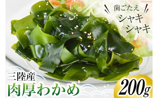 三陸産 肉厚 わかめ 200g [川村海産 宮城県 気仙沼市 20563926] 海産物 ワカメ 若芽 国産 塩蔵 サラダ 酢の物 常温 海藻