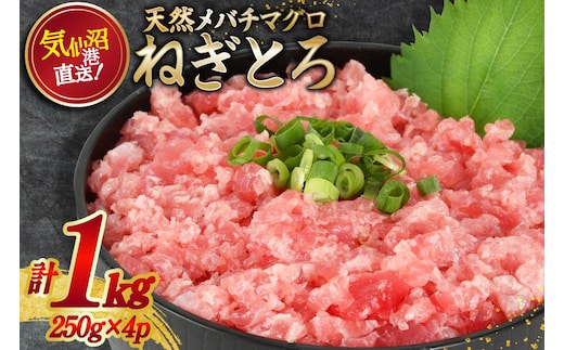 ネギトロ 気仙沼港直送 1kg (250g×4p) [畠和水産 宮城県 気仙沼市 20563348] メバチマグロタタキ 三陸産 小分け まぐろ丼 ねぎとろ まぐろ まぐろたたき 鮪