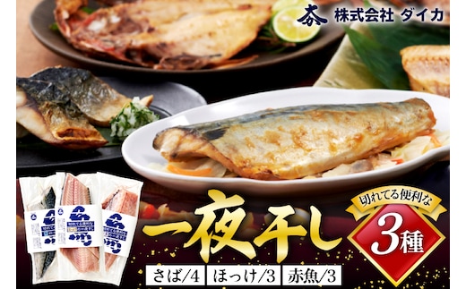 干物 切れてる便利な一夜干し 3種10枚 [気仙沼市物産振興協会 宮城県 気仙沼市 20565256] 詰め合わせ ひもの 冷凍