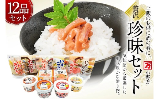 塩辛・珍味 12品セット [小野万 宮城県 気仙沼市 20565730] いか 塩辛 おかず イカ セット 詰め合わせ 酒の肴 おつまみ ご飯のお供 冷蔵