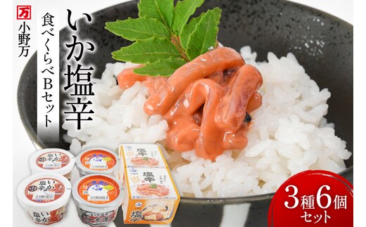 いか塩辛 食べくらべ Bセット [小野万 宮城県 気仙沼市 20565733] いか 塩辛 おかず イカ セット 詰め合わせ 酒の肴 おつまみ ご飯のお供 冷蔵