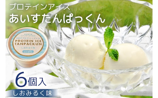 プロテインアイス あいすたんぱっくん しおみるく味 100ml × 6個 [KESENNUMA GOOD GOODS 宮城県 気仙沼市 20565965] アイス プロテイン 高タンパク コラーゲン 濃厚 塩 ミルク スイーツ デザート