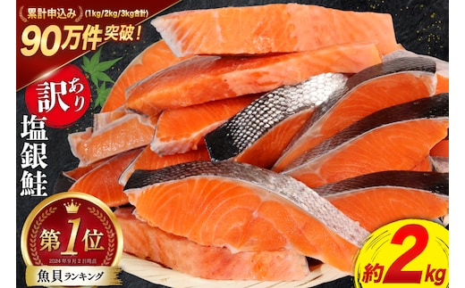 訳あり 銀鮭 切身 約2kg [宮城東洋 宮城県 気仙沼市 20564991] 鮭 魚介類 海鮮 訳アリ 規格外 不揃い さけ サケ 鮭切身 シャケ 切り身 冷凍 家庭用 おかず 弁当 支援 サーモン 銀鮭切り身 魚 わけあり