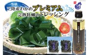 三陸産わかめ プレミアム 200g×2袋 三陸のわかめを産地（浜）ごとに管理して【さらに厳選！】プラス 気仙沼完熟牡蠣のドレッシングをセット [かわむら家 宮城県 気仙沼市 20564377] 三陸わかめ