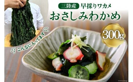 三陸産 おさしみわかめ 300g [ムラカミ 宮城県 気仙沼市 20563586] 国産 早採り 簡単 料理 おかず ご飯 酢の物 味噌汁 サラダ
