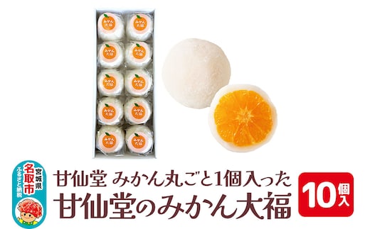 みかん丸ごと1個入った甘仙堂のみかん大福 10個入 大福 和菓子 スイーツ