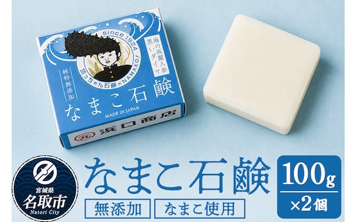 なまこ石鹸 100g×2個 ナマコ サポニン コラーゲン 無添加 肌に優しい [海の化粧品 ぜいたくな石鹸 赤ちゃん ご高齢の方 石鹸 坊ちゃん石鹸 職人]