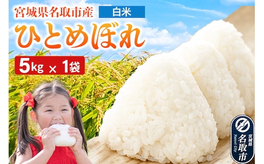 令和7年産 宮城県名取市産 ひとめぼれ 白米 5kg [ひとめぼれ ブランド米 お米 白米 精米 米どころ 宮城 宮城県産]