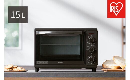 ☆リニューアル☆コンベクションオーブン FVC-D15C-H チャコールグレー アイリスオーヤマ 4枚焼き キッチン 調理 ヘルシー スチーム機能 グリル機能 オーブン機能
