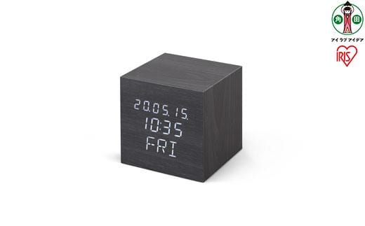デジタル置時計 ICW-02W-B ブラック