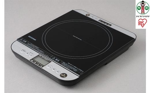 IHコンロ 1口 卓上IHコンロ 1400W 対面操作式 アイリスオーヤマ 火力7段階 火力調節 お手入れ簡単 対面スイッチ付き IHC-T61 ブラック