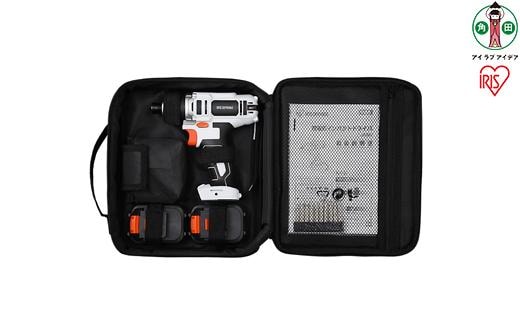 インパクトドライバー 10.8V 充電式 ソフトケース バッテリー2個付き 充電式インパクトドライバ アイリスオーヤマ 家電 電化製品 ビット10本 バッテリー2個付き コードレス 軽量 JID80-C