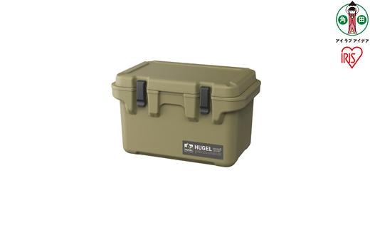 クーラーボックス 大型 大容量 20L TC-20 HUGEL アイリスオーヤマ クーラーBOX ハードクーラー 高保冷 アウトドア キャンプ BBQ 釣り スポーツ レジャー カーキ