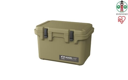 クーラーボックス 大型 大容量 40L TC-40 HUGEL アイリスオーヤマ クーラーBOX ハードクーラー 高保冷 アウトドア キャンプ BBQ 釣り スポーツ レジャー カーキ