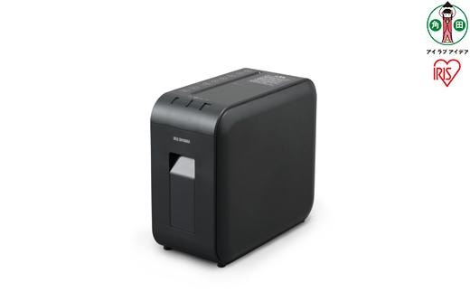 シュレッダー パーソナルシュレッダー クロスカット6枚同時細断 パーソナルシュレッダーアイリスオーヤマ 静音 家庭用 おしゃれ A4用紙 細断 P6HS75C-B ブラック