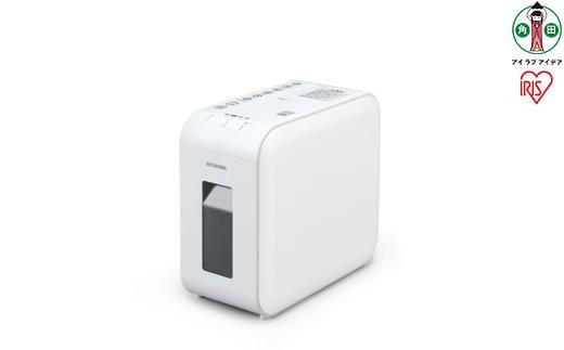 シュレッダー マイクロクロスカット 4枚同時細断 パーソナルシュレッダーマイクロクロスカット アイリスオーヤマ 静音 家庭用 おしゃれ A4用紙 P4HS75M-W ホワイト