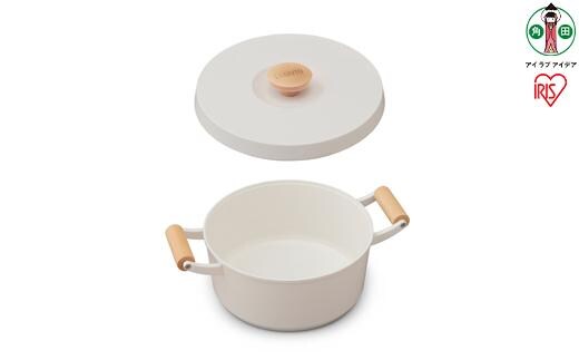 鍋 24cm 両手無加水鍋 LUO-P24 ホワイト LUONTO