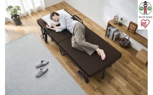 折りたたみ電動リクライニングベッド OTBSS-KDH ブラウン