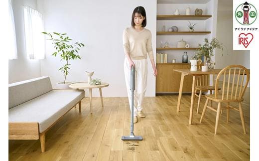 掃除機 充電式 紙パックスティッククリーナー MagiCaleena マジカリーナ アイリスオーヤマ グレー 充電式クリーナー サイクロンスティッククリーナー ハンディ スティック 軽量 2WAY 充電式 パワフル 吸引力 コンパクト 小型 自走式 おすすめ 人気 アイリス SBD-201P-H グレー