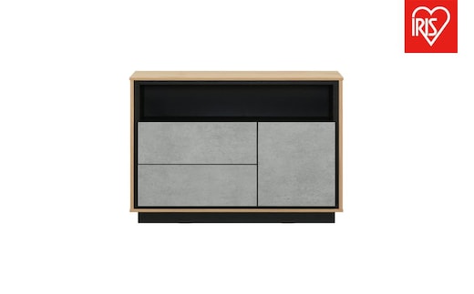 リビングキャビネットLVCM-795ナチュラル/モルタル