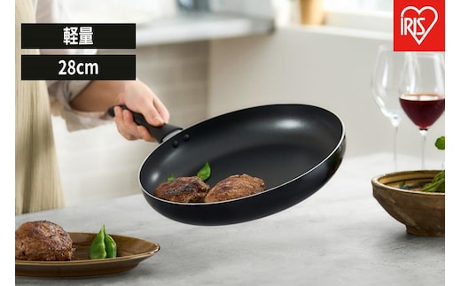 フライパン 軽量フライパンガス火対応２８ｃｍ VLG-F28 ブラック