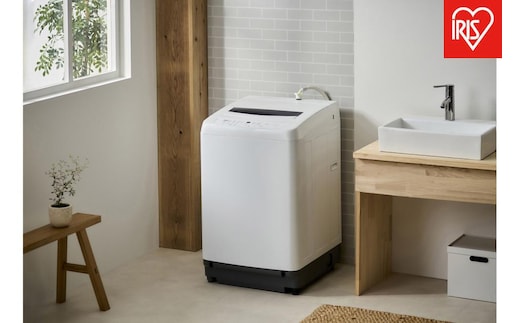 洗濯機 8kg ガチ落ち大水流洗浄 節水 二人暮らし ファミリー向け 全自動洗濯機 アイリスオーヤマ 新生活 全自動 縦型 一人暮らし 大容量 ITW-80B01-W ホワイト