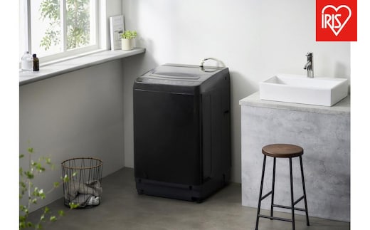 洗濯機 全自動洗濯機 8kg ITW-80B01-B ブラック