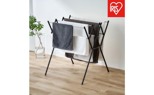 物干し 伸縮タオル干し SWX-700RC ブラック