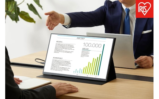 ポータブルモニター 18.5インチ FHD LUCA 18.5inch アイリスオーヤマ スタンドカバー付 ブラック スリム 軽量 大画面 薄型 液晶 高画質 DP-EF184S-B ブラック