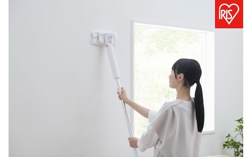 電動フロアワイパー コードレス 高速前後振動(約1,500回) 2モード 自立式 USBケーブル充電 アイリスオーヤマ 家電 電化製品 家庭用 SWD-B-W ホワイト