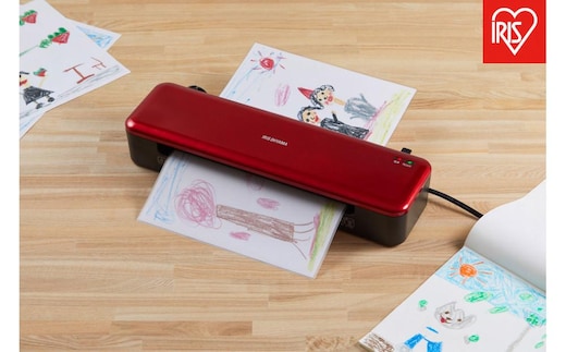 ラミネーター 高速起動ラミネーターA3 2本ローラー KHSL-A322-R レッド