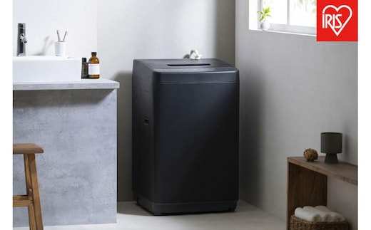 洗濯機 全自動洗濯機 6.0kg ガチ落ち大水流洗浄 節水 コンパクト 一人暮らし アイリスオーヤマ 全自動 節水 省スペース 時短予約タイマー IAW-T606-B ブラック