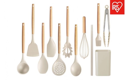 調理器具 キッチンツール１１点＋スタンドセット KT-11SS グレージュ