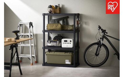 プラスチックラック4段 PLR-9144 ブラック