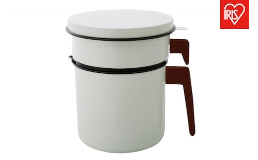 活性炭オイルポット１２００ｍｌ カートリッジ1個付 H-OP1200 ホワイト