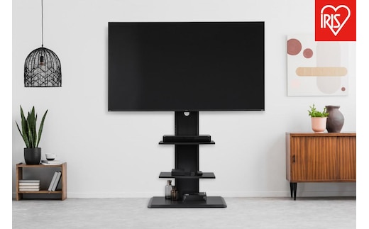 テレビ台 スタンドテレビ台 UTS-700R-BO ブラックオーク