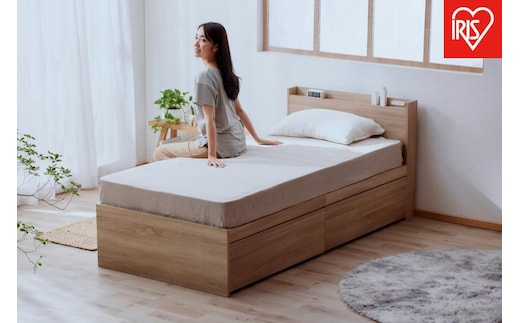 ベッド 収納ベッド宮付き DSBM-S ライトナチュラル