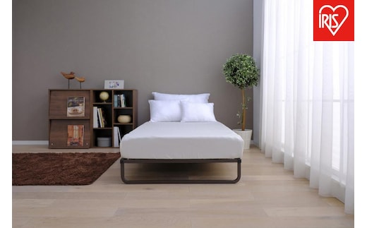 ベッド フレームベッド パイプ アイリスオーヤマ 通気性 新生活 一人暮らし 収納 FMB-S ブラウン