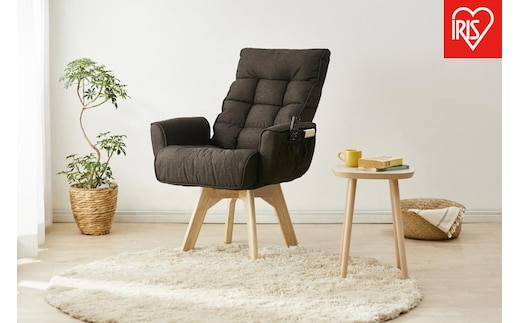 イス 回転ファブリックチェア FACN-KH ブラウン