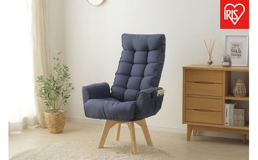 イス 回転ファブリックチェア ハイバック FACN-KHB ブルー