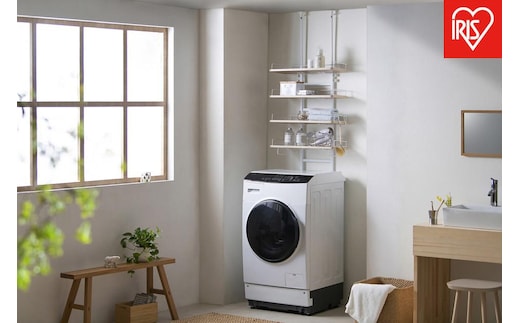 ランドリーラック つっぱりランドリーラック TLR-4 ホワイト/ライトナチュラル